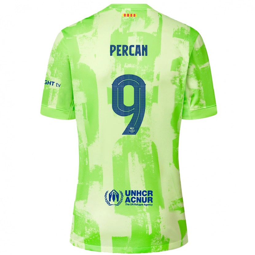 Danxen Enfant Maillot Diego Percan #9 Citron Vert Troisieme 2024/25 T-Shirt