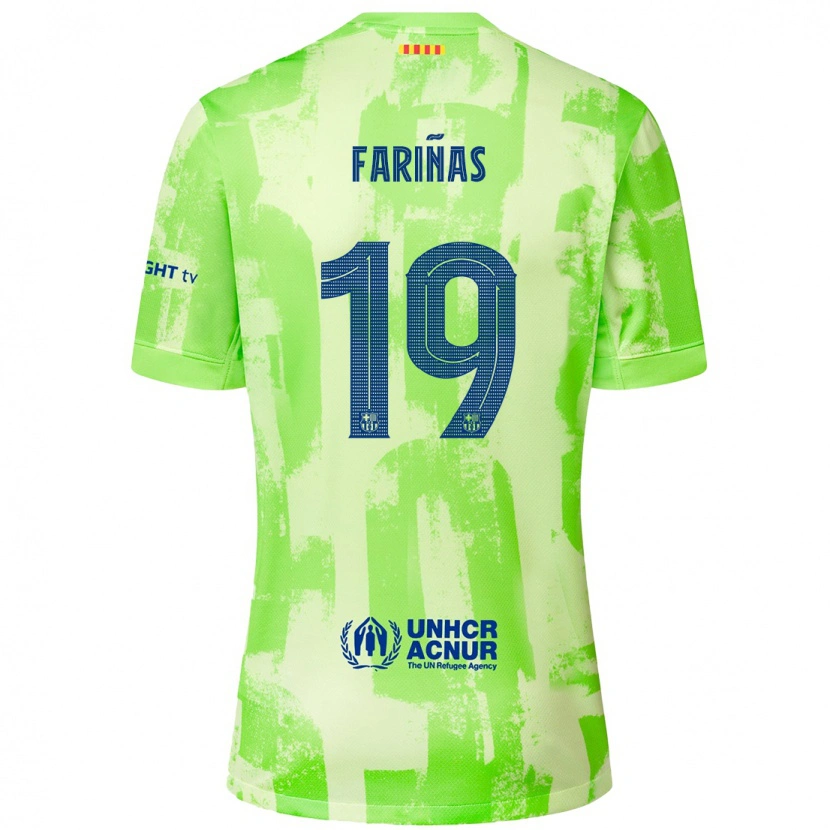 Danxen Enfant Maillot Brian Fariñas #19 Citron Vert Troisieme 2024/25 T-Shirt