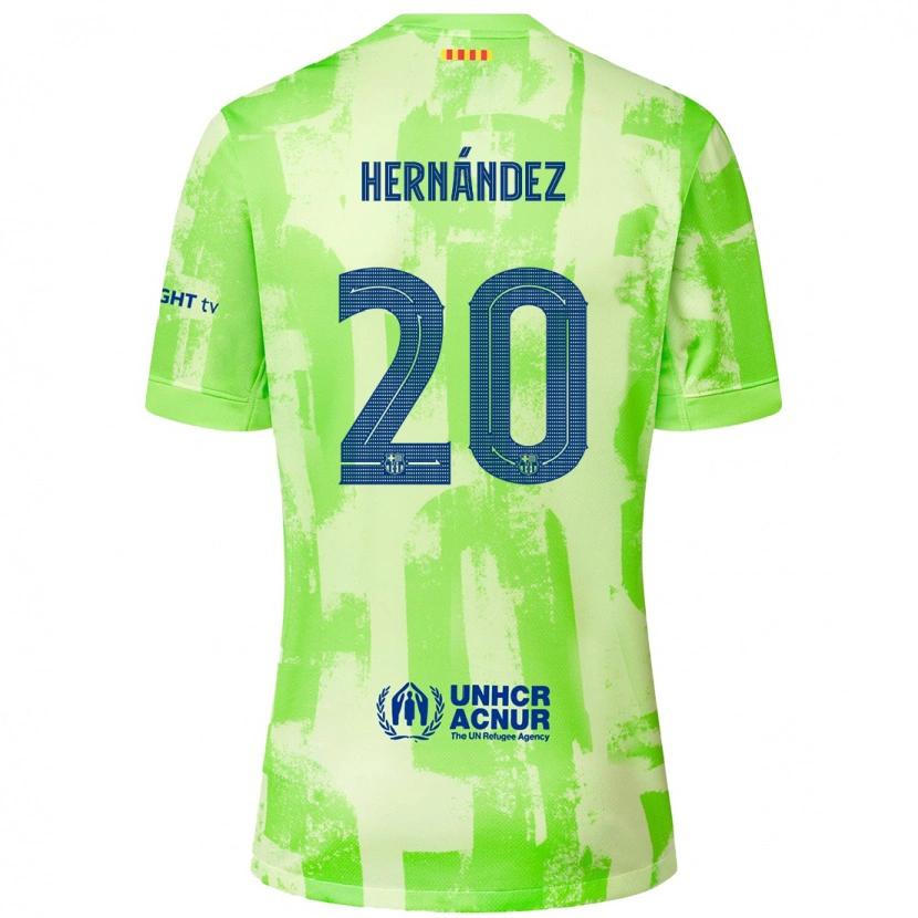 Danxen Enfant Maillot Unai Hernández #20 Citron Vert Troisieme 2024/25 T-Shirt