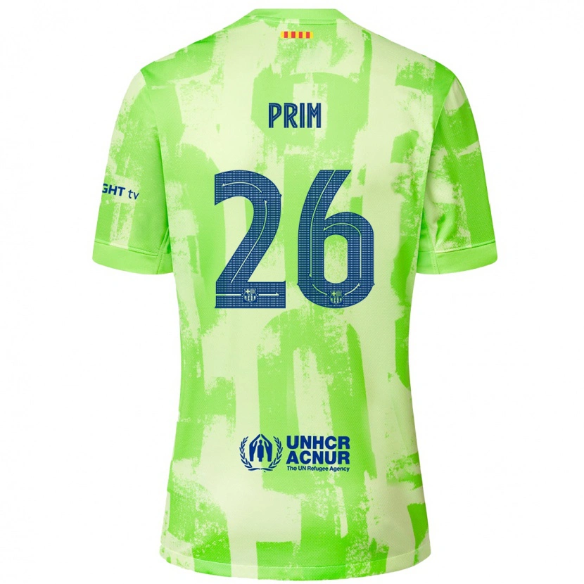 Danxen Enfant Maillot Pau Prim #26 Citron Vert Troisieme 2024/25 T-Shirt