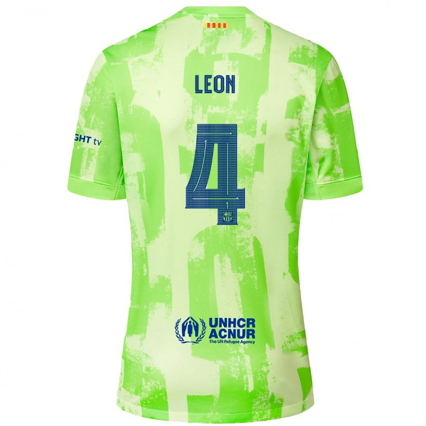 Danxen Enfant Maillot Mapi León #4 Citron Vert Troisieme 2024/25 T-Shirt