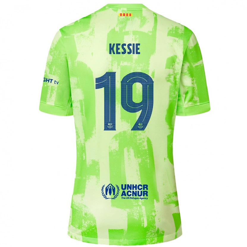 Danxen Enfant Maillot Franck Kessie #19 Citron Vert Troisieme 2024/25 T-Shirt