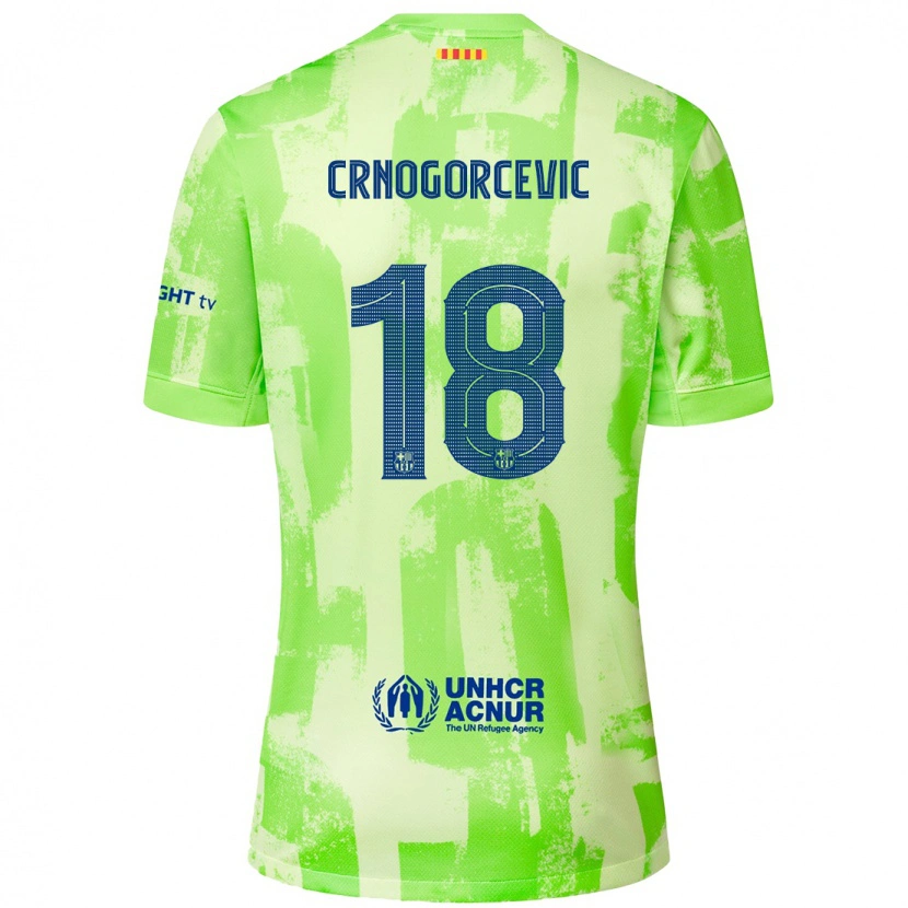 Danxen Enfant Maillot Ana-Maria Crnogorcevic #18 Citron Vert Troisieme 2024/25 T-Shirt