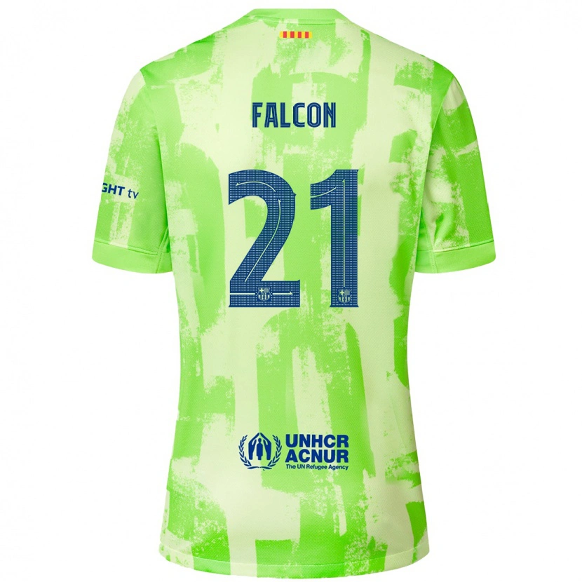 Danxen Enfant Maillot Andrea Falcon #21 Citron Vert Troisieme 2024/25 T-Shirt