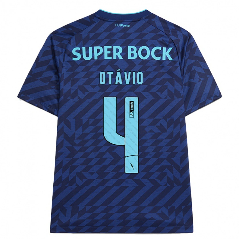 Danxen Enfant Maillot Otávio #4 Bleu Marine Troisieme 2024/25 T-Shirt