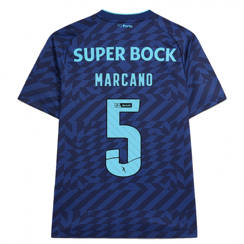 Danxen Enfant Maillot Iván Marcano #5 Bleu Marine Troisieme 2024/25 T-Shirt