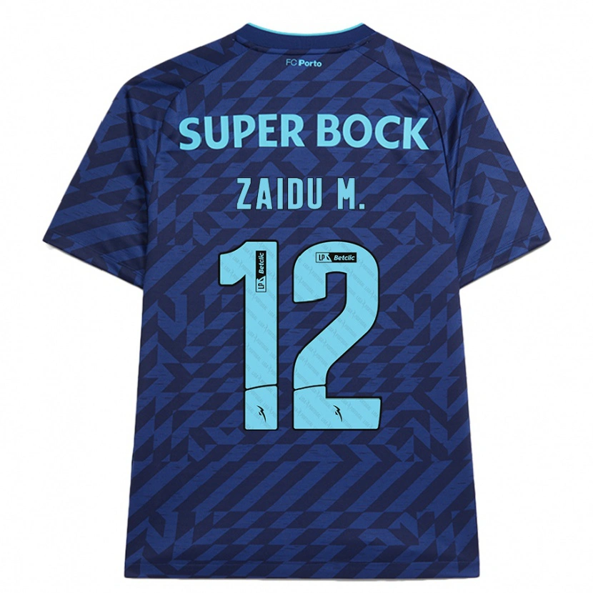 Danxen Enfant Maillot Zaidu #12 Bleu Marine Troisieme 2024/25 T-Shirt