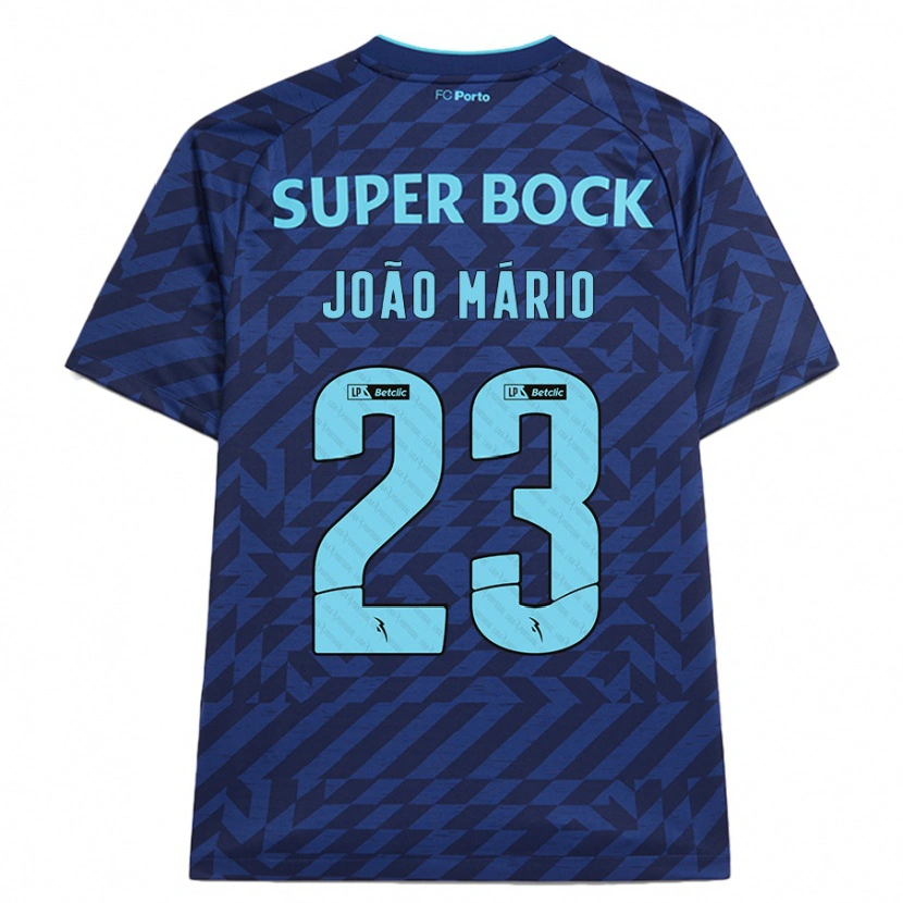 Danxen Enfant Maillot João Mário #23 Bleu Marine Troisieme 2024/25 T-Shirt