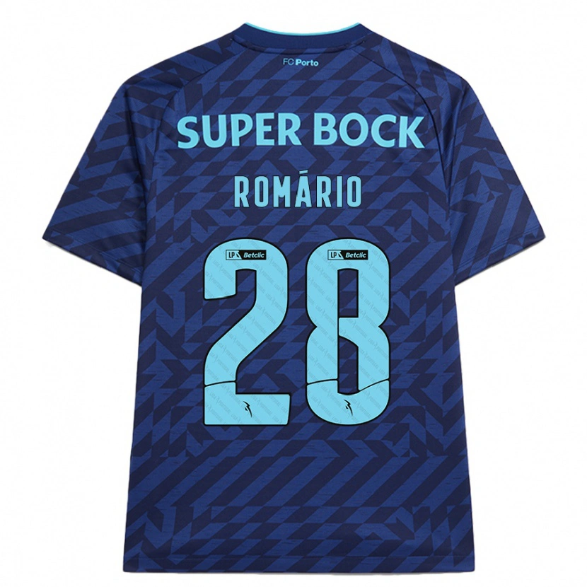 Danxen Enfant Maillot Romário Baró #28 Bleu Marine Troisieme 2024/25 T-Shirt