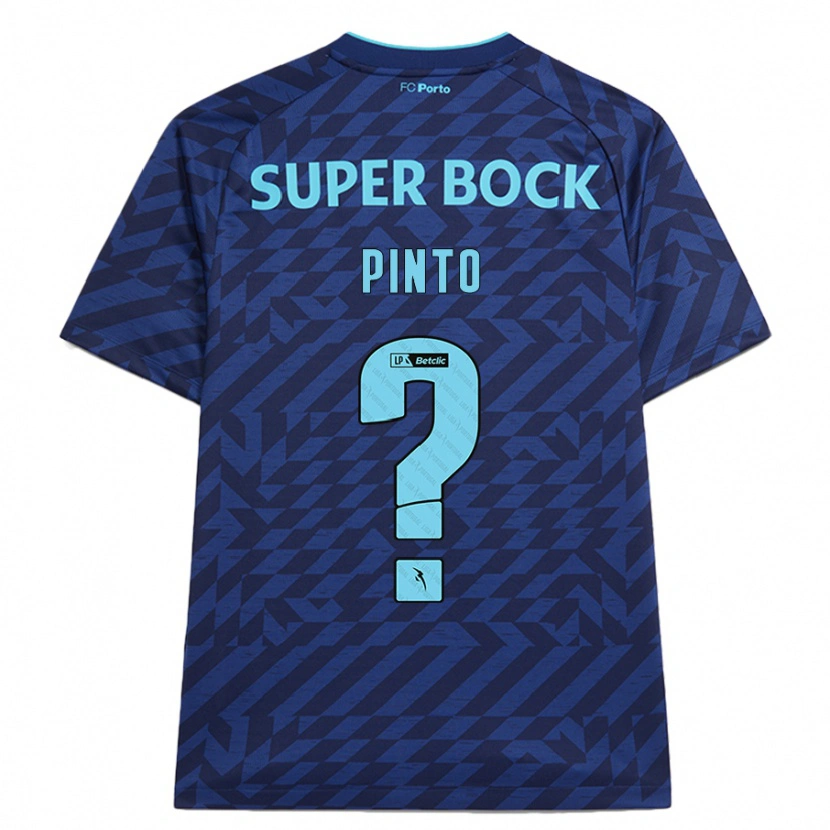 Danxen Enfant Maillot Gonçalo Pinto #0 Bleu Marine Troisieme 2024/25 T-Shirt