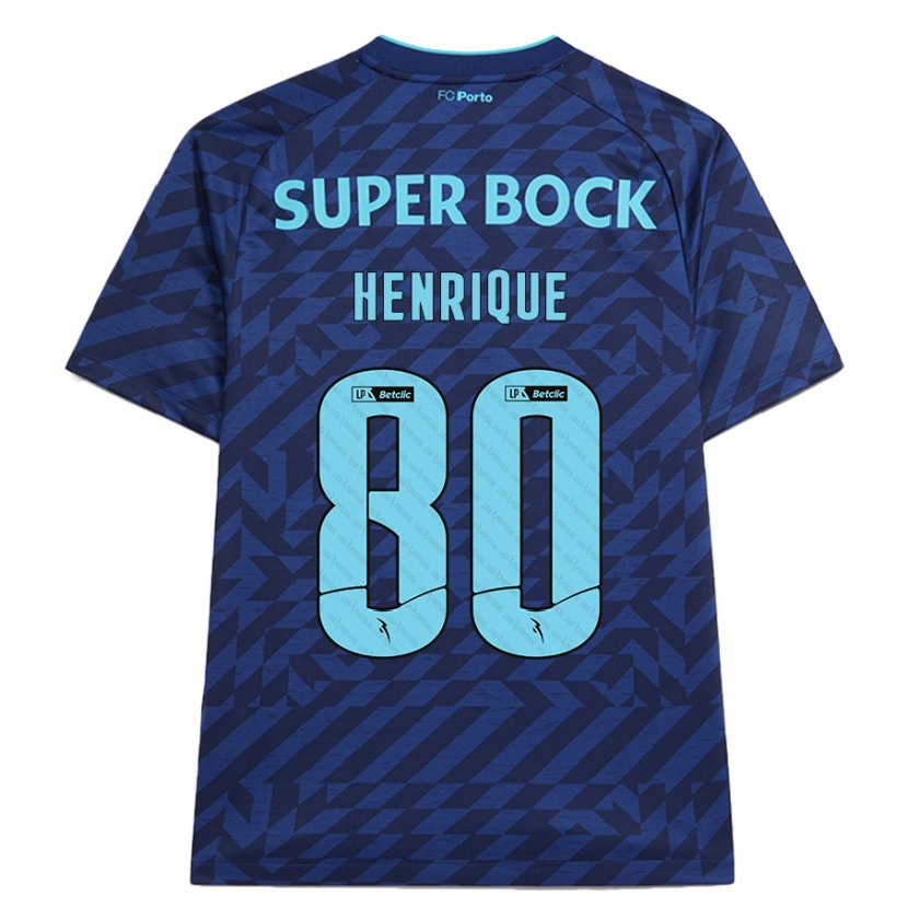 Danxen Enfant Maillot Kaio Henrique #80 Bleu Marine Troisieme 2024/25 T-Shirt