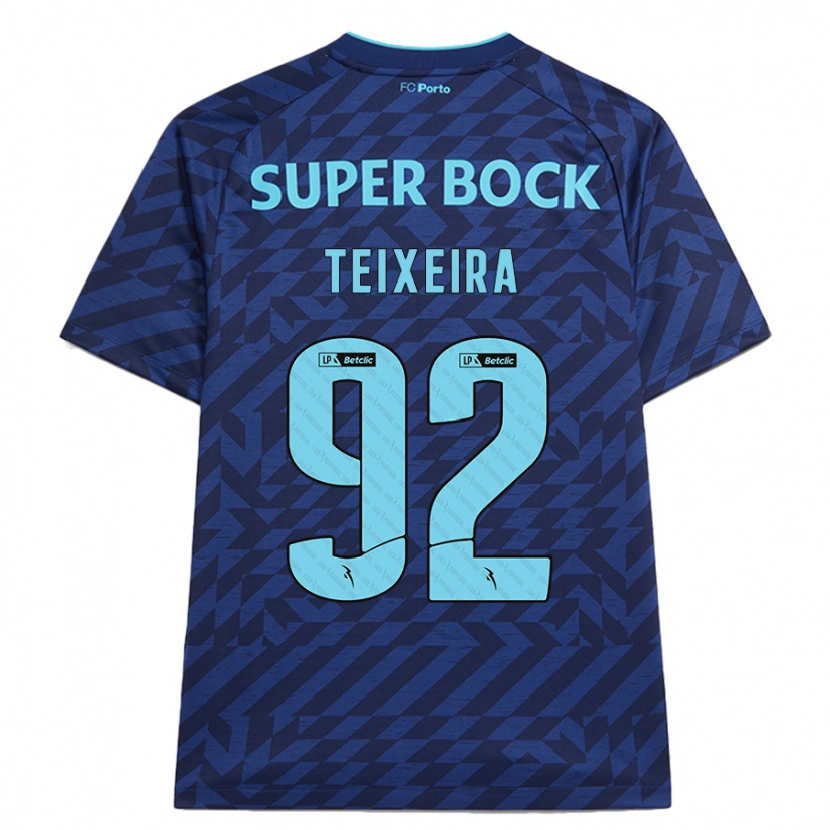 Danxen Enfant Maillot João Teixeira #92 Bleu Marine Troisieme 2024/25 T-Shirt