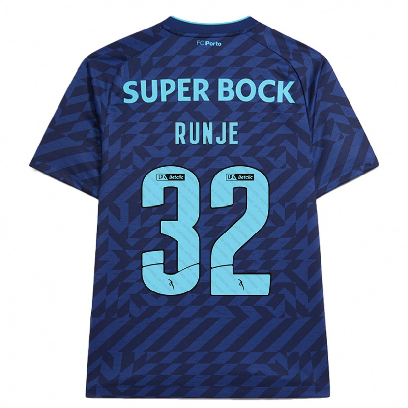 Danxen Enfant Maillot Roko Runje #32 Bleu Marine Troisieme 2024/25 T-Shirt