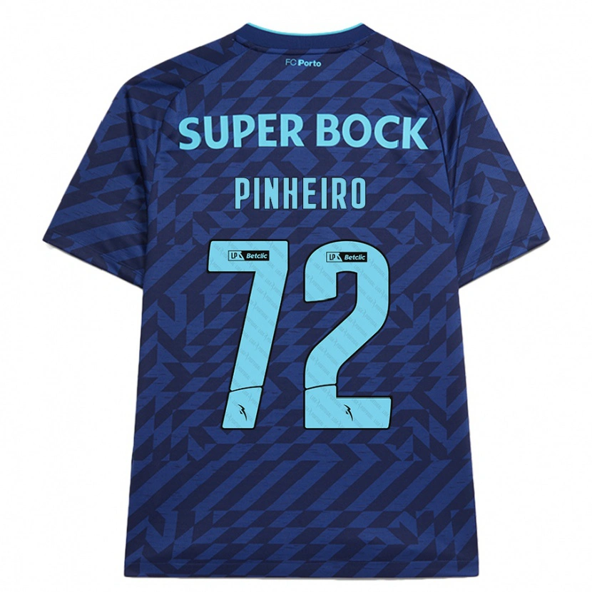 Danxen Enfant Maillot Rodrigo Pinheiro #72 Bleu Marine Troisieme 2024/25 T-Shirt