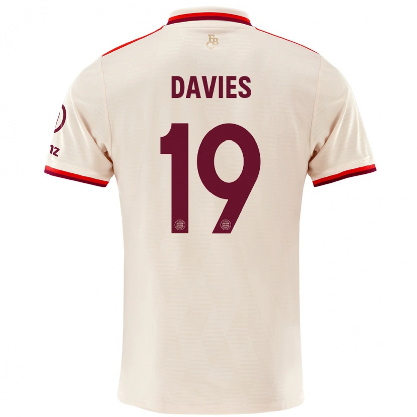 Danxen Enfant Maillot Alphonso Davies #19 Lin Troisieme 2024/25 T-Shirt