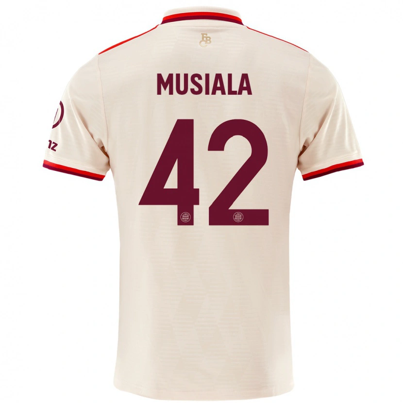 Danxen Enfant Maillot Jamal Musiala #42 Lin Troisieme 2024/25 T-Shirt