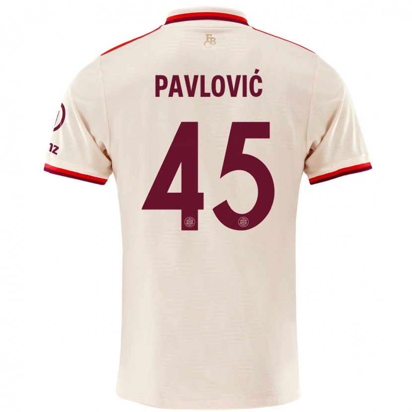 Danxen Enfant Maillot Aleksandar Pavlovic #45 Lin Troisieme 2024/25 T-Shirt