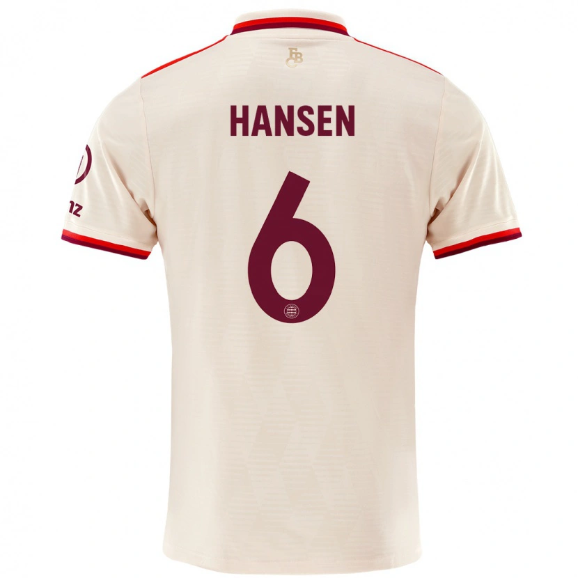 Danxen Enfant Maillot Tuva Hansen #6 Lin Troisieme 2024/25 T-Shirt