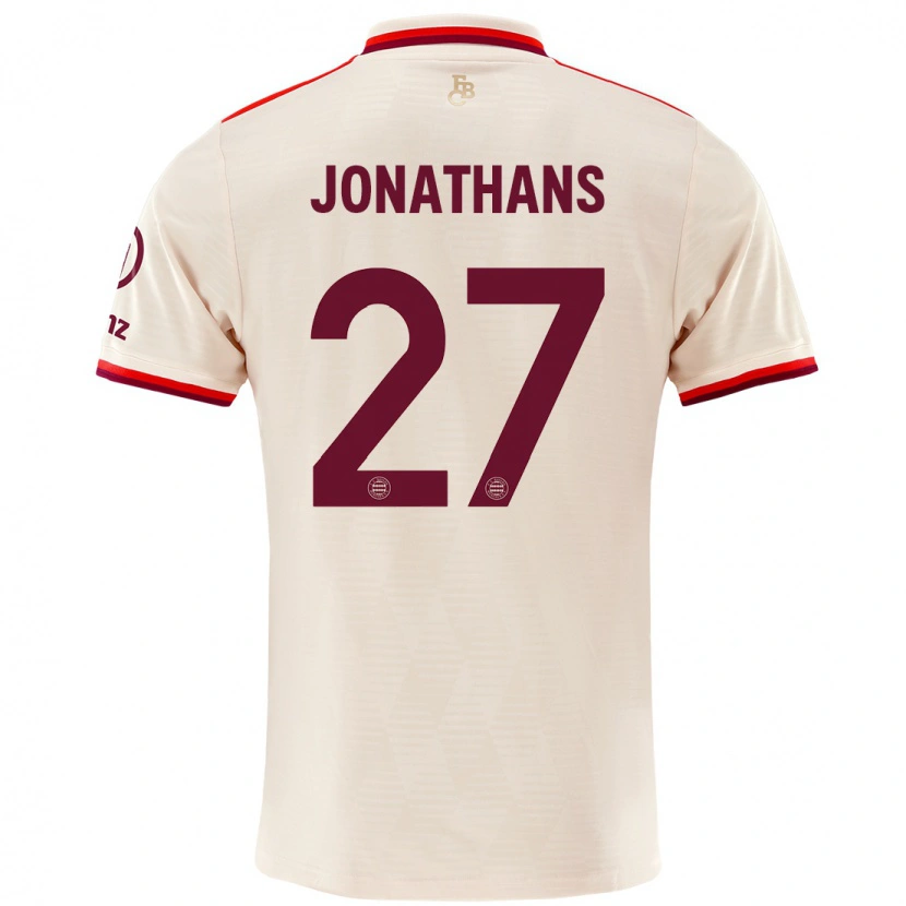 Danxen Enfant Maillot David Jonathans #27 Lin Troisieme 2024/25 T-Shirt