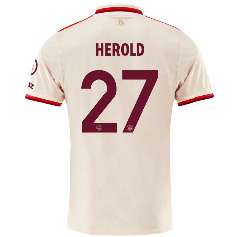 Danxen Enfant Maillot David Herold #27 Lin Troisieme 2024/25 T-Shirt