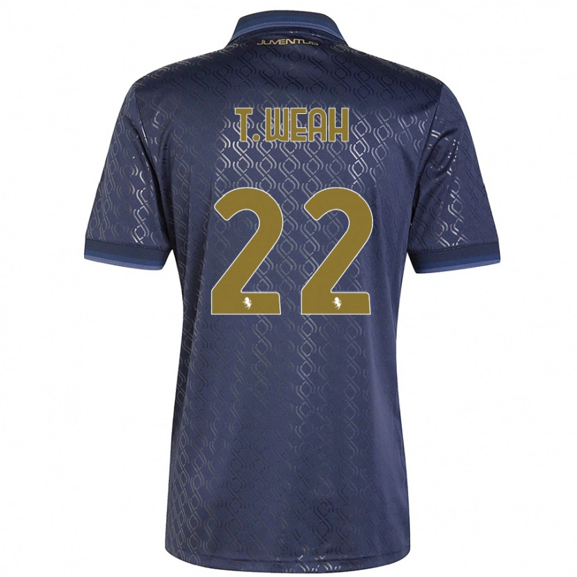 Danxen Enfant Maillot Timothy Weah #22 Bleu Marine Troisieme 2024/25 T-Shirt