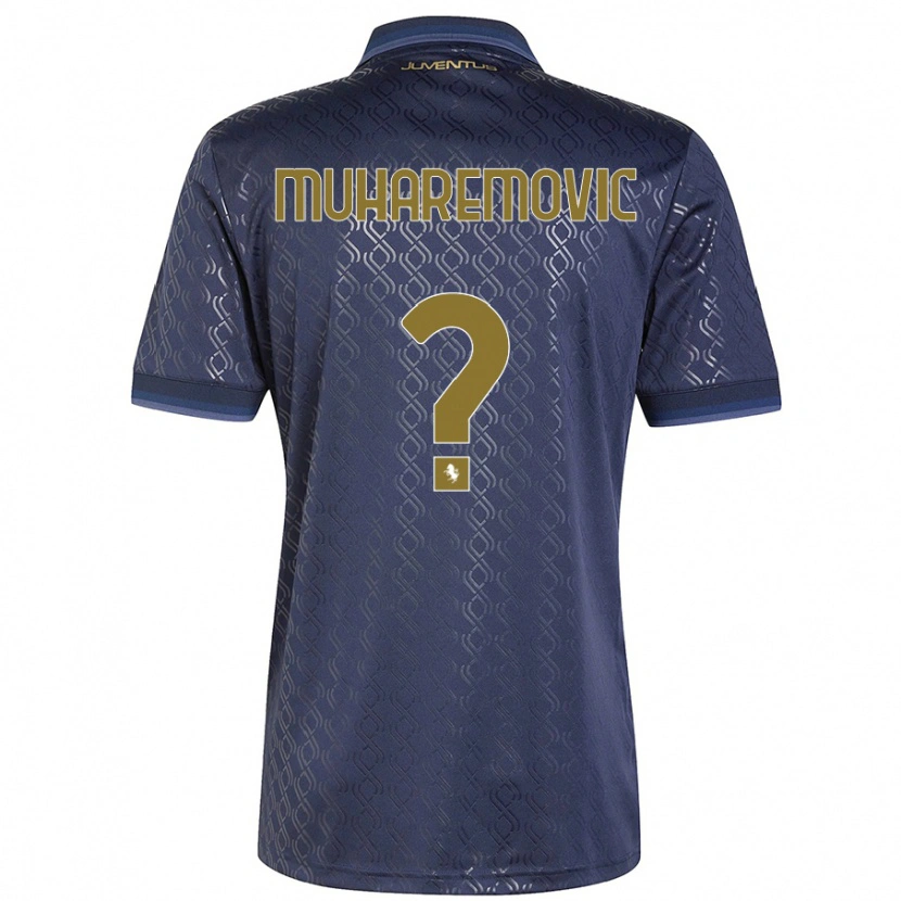 Danxen Enfant Maillot Tarik Muharemovic #0 Bleu Marine Troisieme 2024/25 T-Shirt