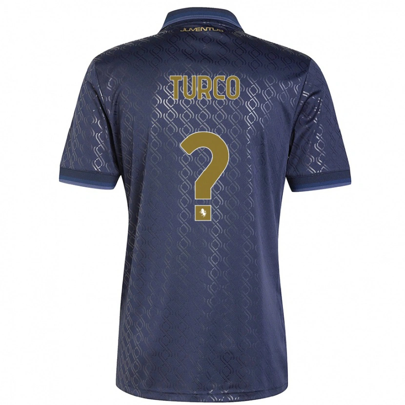 Danxen Enfant Maillot Stefano Turco #0 Bleu Marine Troisieme 2024/25 T-Shirt