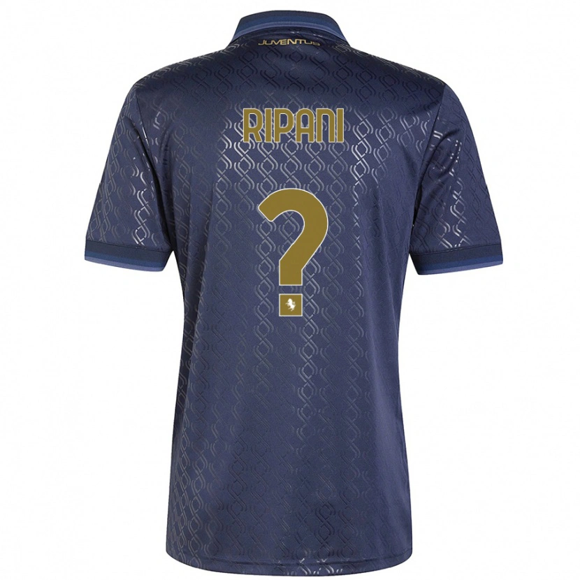 Danxen Enfant Maillot Diego Ripani #0 Bleu Marine Troisieme 2024/25 T-Shirt