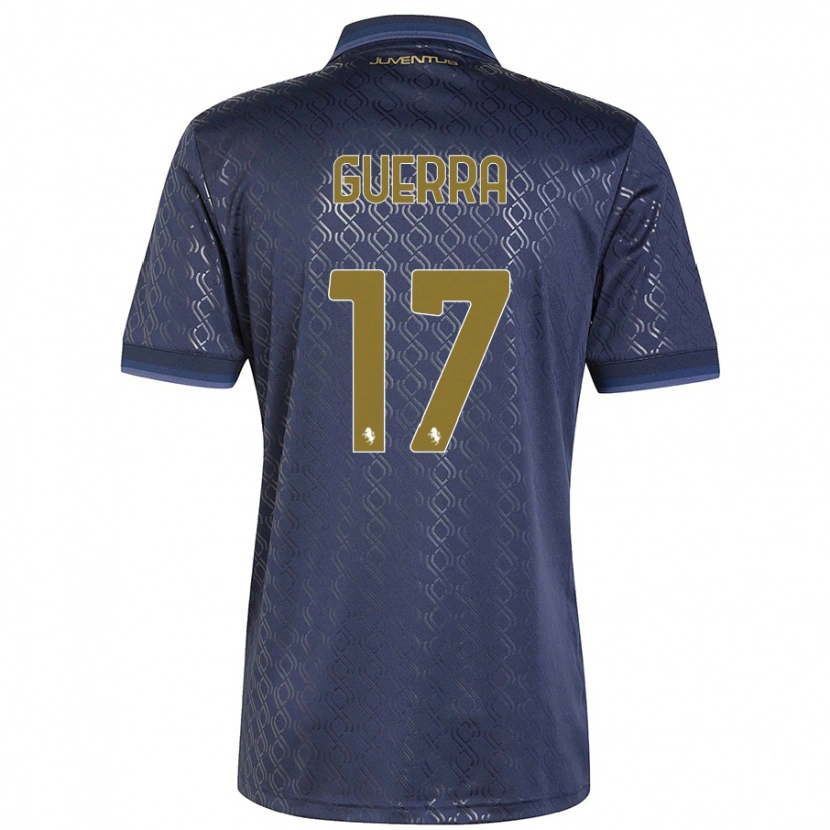 Danxen Enfant Maillot Simone Guerra #17 Bleu Marine Troisieme 2024/25 T-Shirt