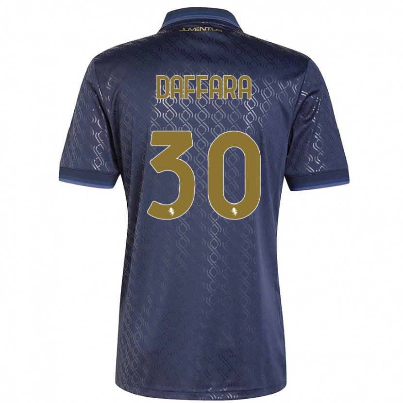 Danxen Enfant Maillot Giovanni Daffara #30 Bleu Marine Troisieme 2024/25 T-Shirt