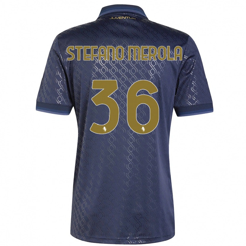 Danxen Enfant Maillot Antonio Stefano Merola #36 Bleu Marine Troisieme 2024/25 T-Shirt