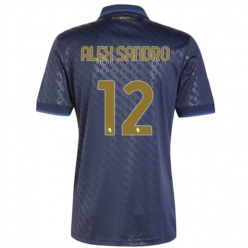 Danxen Enfant Maillot Alex Sandro #12 Bleu Marine Troisieme 2024/25 T-Shirt