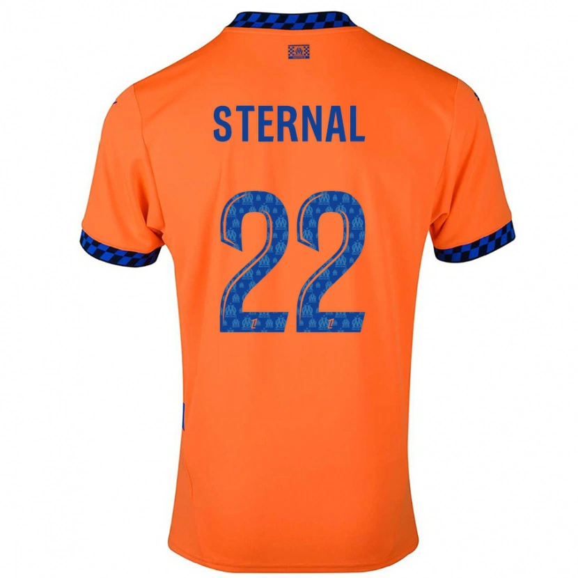 Danxen Enfant Maillot Enzo Sternal #22 Orange Bleu Foncé Troisieme 2024/25 T-Shirt