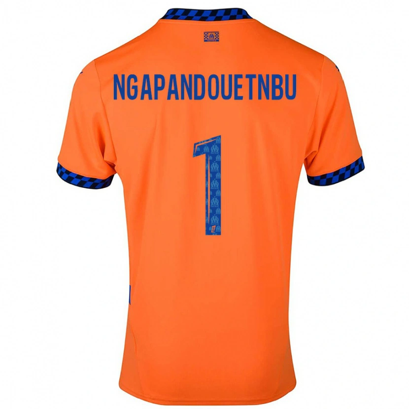 Danxen Enfant Maillot Simon Ngapandouetnbu #1 Orange Bleu Foncé Troisieme 2024/25 T-Shirt