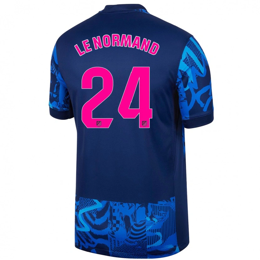 Danxen Enfant Maillot Robin Le Normand #24 Bleu Royal Troisieme 2024/25 T-Shirt