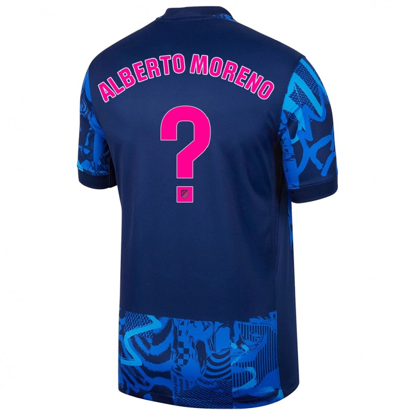 Danxen Enfant Maillot Alberto Moreno #0 Bleu Royal Troisieme 2024/25 T-Shirt