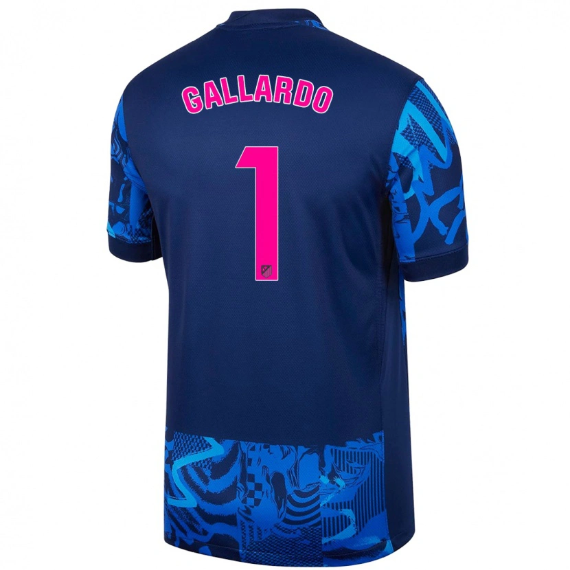 Danxen Enfant Maillot Lola Gallardo #1 Bleu Royal Troisieme 2024/25 T-Shirt