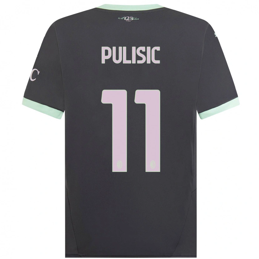 Danxen Enfant Maillot Christian Pulisic #11 Gris Troisieme 2024/25 T-Shirt