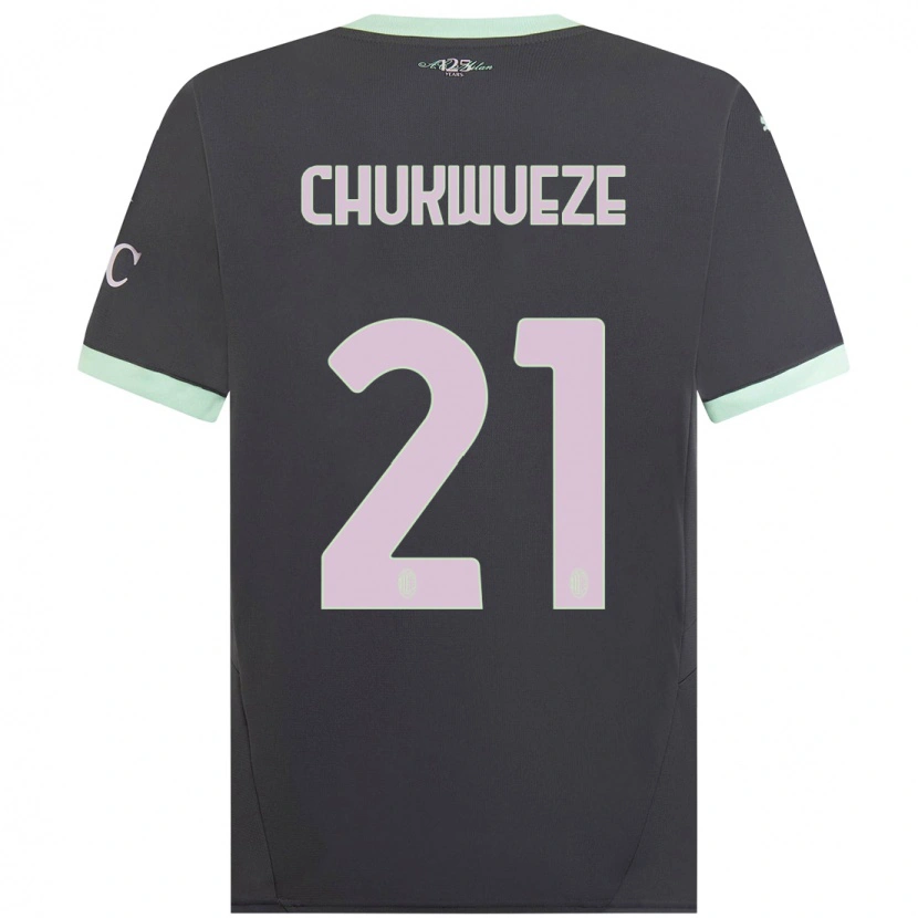 Danxen Enfant Maillot Samuel Chukwueze #21 Gris Troisieme 2024/25 T-Shirt