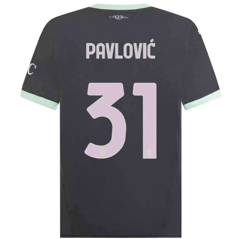 Danxen Enfant Maillot Strahinja Pavlović #31 Gris Troisieme 2024/25 T-Shirt