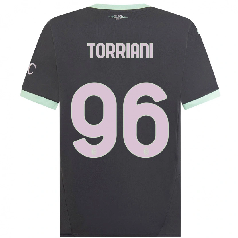 Danxen Enfant Maillot Lorenzo Torriani #96 Gris Troisieme 2024/25 T-Shirt