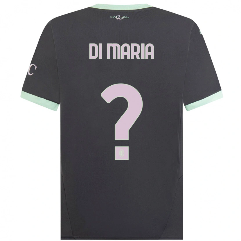 Danxen Enfant Maillot Alessandro Di Maria #0 Gris Troisieme 2024/25 T-Shirt