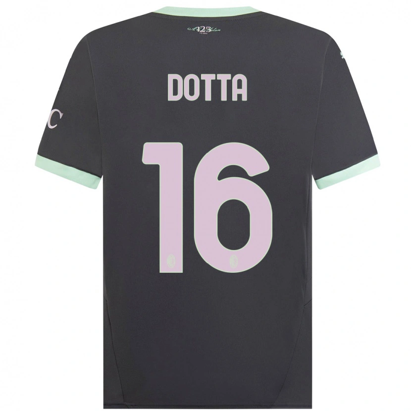 Danxen Enfant Maillot Cristiano Dotta #16 Gris Troisieme 2024/25 T-Shirt