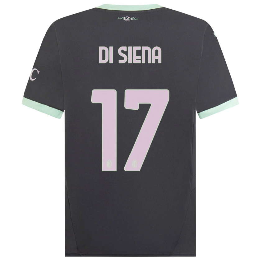 Danxen Enfant Maillot Andrea Di Siena #17 Gris Troisieme 2024/25 T-Shirt