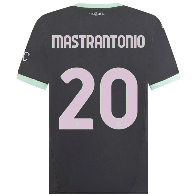 Danxen Enfant Maillot Davide Mastrantonio #20 Gris Troisieme 2024/25 T-Shirt