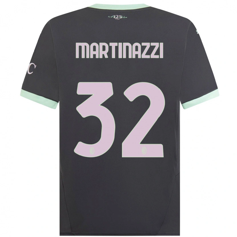 Danxen Enfant Maillot Luca Martinazzi #32 Gris Troisieme 2024/25 T-Shirt