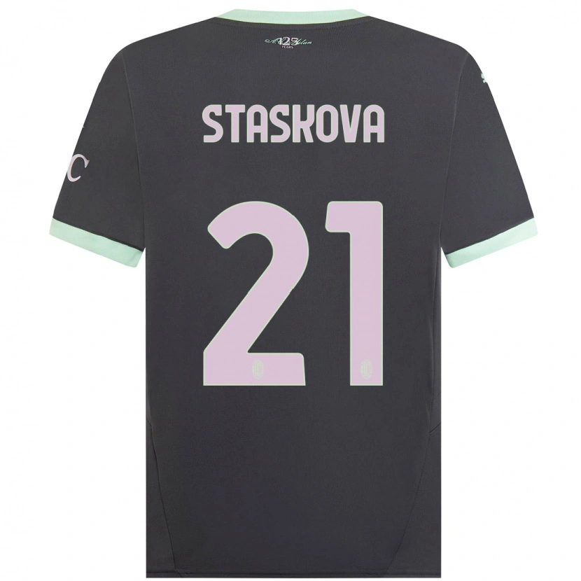 Danxen Enfant Maillot Andrea Stašková #21 Gris Troisieme 2024/25 T-Shirt