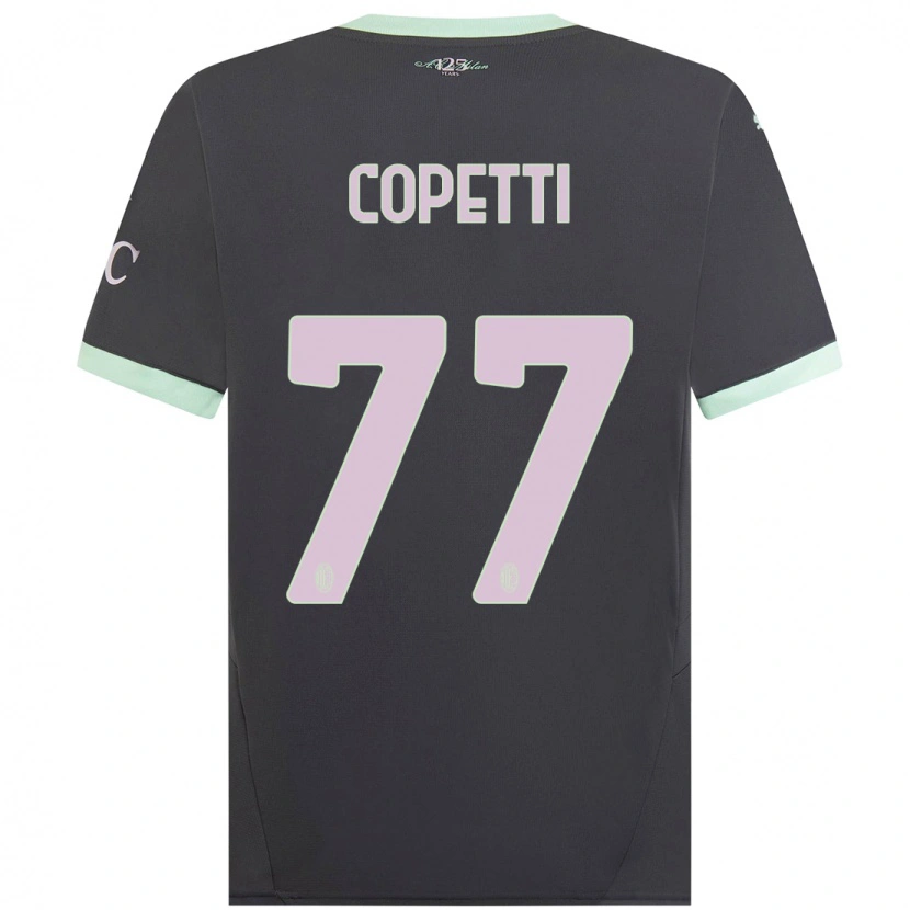 Danxen Enfant Maillot Matilde Copetti #77 Gris Troisieme 2024/25 T-Shirt