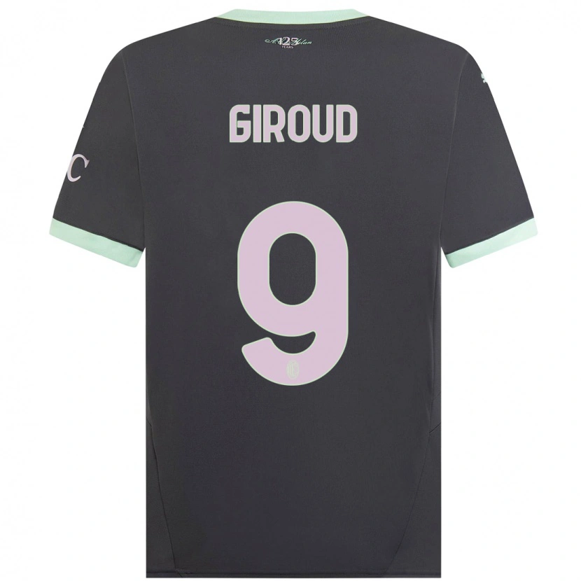 Danxen Enfant Maillot Olivier Giroud #9 Gris Troisieme 2024/25 T-Shirt