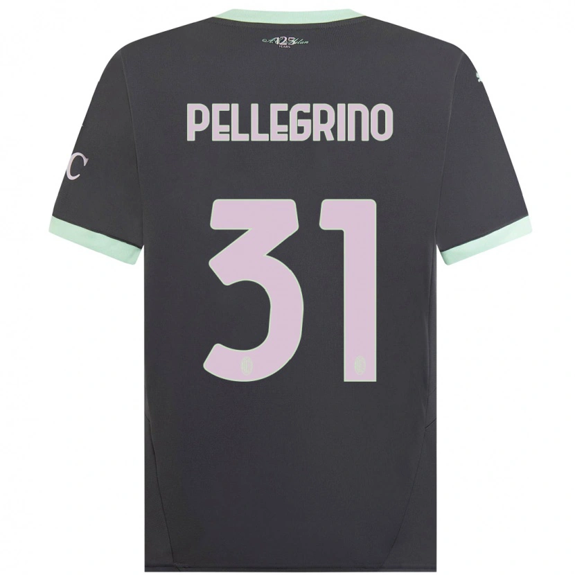 Danxen Enfant Maillot Marco Pellegrino #31 Gris Troisieme 2024/25 T-Shirt